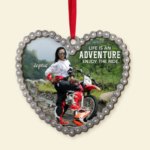 Born To Ride Custom Motocross Ornament, Christmas Tree Decor - Ornament - GoDuckee