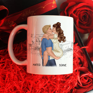 My Vagina Literally Blushes, Personalized Mug, Funny Gift for Couple - Coffee Mug - GoDuckee