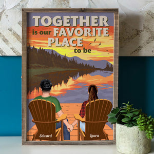 Together Is Our Favorite Place To Be, Couple Hand In Hand Lakeview - Poster & Canvas - GoDuckee