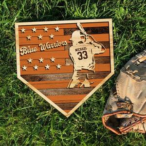 Personalized Baseball Team 2 Layers Wood Sign Gift For Baseball Lovers - Wood Sign - GoDuckee