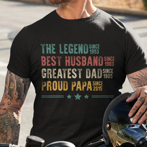 Legend Husband Dad Papa, Personalized Shirt - Shirts - GoDuckee