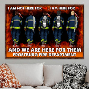 Personalized Firefighter Brother & Sister Poster - I Am Not Here For Me, I Am Here For We - Poster & Canvas - GoDuckee