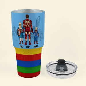 Dad Every hero Needs Sidekicks, Personalized 30oz Tumbler Cup - Drinkware - GoDuckee