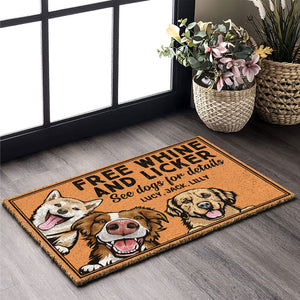 Free Whine And Licker, Personalized Dog Doormat - Doormat - GoDuckee