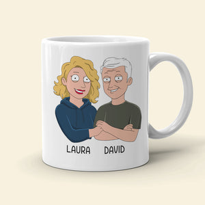 Happy Father's Day Dad You Freakin' Rule - Personalized White Mug - Gift for Dad - Family Guys - Coffee Mug - GoDuckee