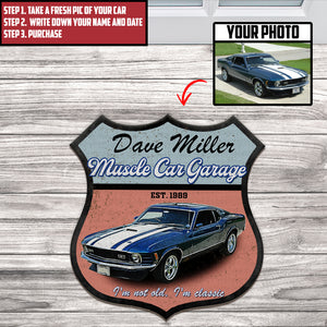 Shape Doormat - Custom Muscle Car Photo - I'm Not Old I'm Classic - Doormat - GoDuckee
