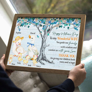 Duck Duck Family Personalized Canvas Poster, Gift For Family - Poster & Canvas - GoDuckee