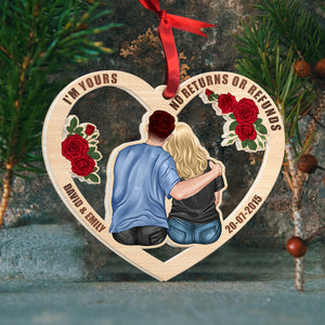 Couple I'm Yours - No Returns Or Refund Personalized Acrylic Ornament - Ornament - GoDuckee