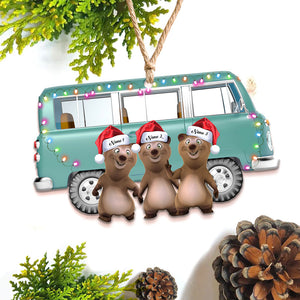 Christmas Light Camper - Personalized Camping Ornament - Gift For Bears Family - Ornament - GoDuckee