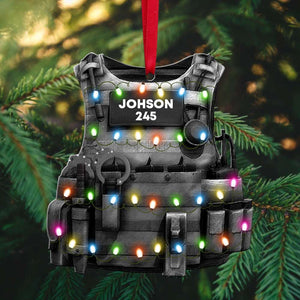 Police Bulletproof Vest Christmas -Personalized Christmas Ornament - Gift for Police - Ornament - GoDuckee