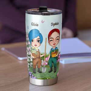 Girls That Like Gardening Aren't Weird Personalized Gardening Tumbler Gift For Her - Tumbler Cup - GoDuckee
