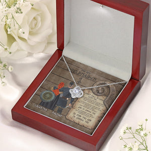 Personalized Viking Couple Love Knot Necklace - To My Shieldmaiden Message Card - Jewelry - GoDuckee