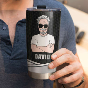 Personalized Old Man Tumbler - Don't Piss Off Old People - Tumbler Cup - GoDuckee
