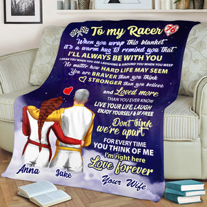 Personalized Racing Couple Blanket - To My Racer I'll Always Be With You - Blanket - GoDuckee