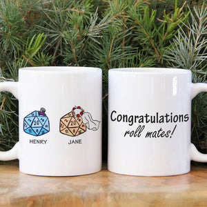 Table Top Game Dice Couple Personalized White Mug Gift - Coffee Mug - GoDuckee