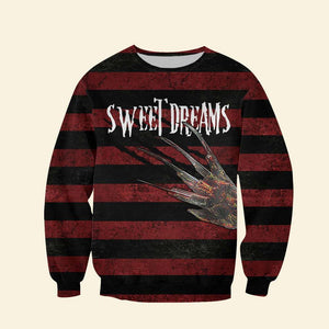 Sweet Dreams All Over Print Products - Freddy Krueger Sweater Pattern - AOP Products - GoDuckee
