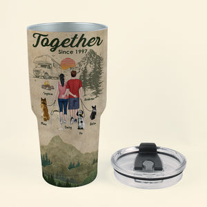 Husband Wife And The Dog, Personalized Tumbler, Gift For Couple - Drinkware - GoDuckee