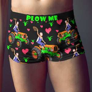 Personalized Farmer Men Boxer Briefs - Plow Me - Boxer Briefs - GoDuckee