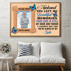 Custom Memories Of Husband Photo Poster - You Left Me Beautiful Memories - Poster & Canvas - GoDuckee