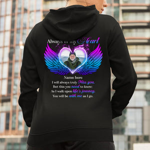 Personalized Memories Of Dad/Mom/Wife/Husband in Heaven Gifts, Always in my heart, Custom Shirts - Shirts - GoDuckee