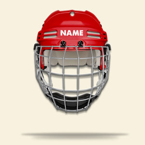 Hockey Helmet - Personalized Keychain - Gift for Hockey Player - Keychains - GoDuckee