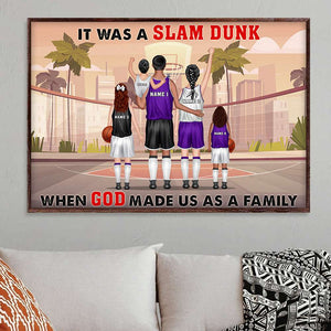 Personalized Basketball Family Poster - It Was A Slam Dunk - Poster & Canvas - GoDuckee