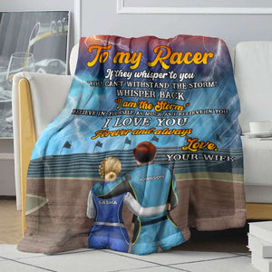 Personalized Racing Couple Blanket - To My Racer I Love You Forever and Always - Blanket - GoDuckee