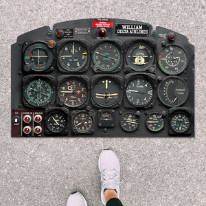 Personalized Cockpits Of Aircraft And Helicopter Doormat, Gift For Aircraft Lovers - Doormat - GoDuckee