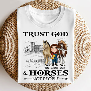 Trust God & Horses Not People, Bestfriend My Horse T-shirt Hoodie Sweatshirt - Shirts - GoDuckee