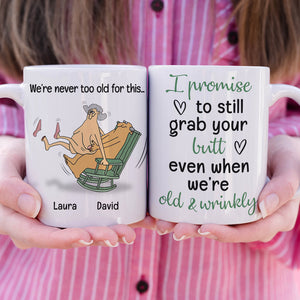 Old Couple Even When We're Old and Wrinkly - Personalized White Mug - Gift for Couple - Coffee Mug - GoDuckee