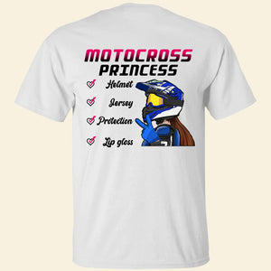 Motocross Princess Helmet Jersey Protection Lip Gloss - Personalized Shirts - Gift for Motocross Girl - Shirts - GoDuckee