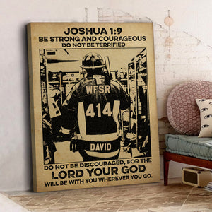 Personalized Firefighter Poster - Do Not Be Discouraged - Vintage - Poster & Canvas - GoDuckee