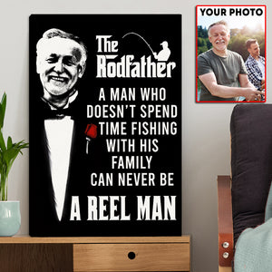 Personalized Fishing Dad Canvas Print - The Rodfather - Poster & Canvas - GoDuckee