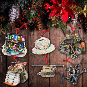Fishing Gear Personalized Christmas Ornament, Gift For Fishing Lovers - Ornament - GoDuckee
