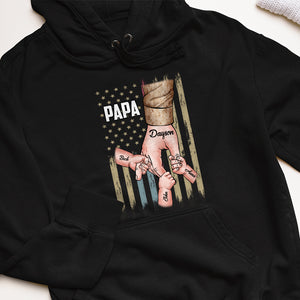Military Dad Kids Holding Hand, Personalized Shirts, Father's Day Gifts for Military Dads - Shirts - GoDuckee