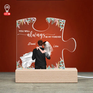 You Will Always Be My Forever Personalized Newly Wedding Couple Led Light, Gift For Couple - Led Night Light - GoDuckee