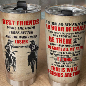 Personalized Motocross Friends Tumbler Cup - Best Friends Make The Good Times Better - Gift for Braap Bro - Tumbler Cup - GoDuckee