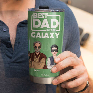 Best Dad In The Galaxy, Personalized Tumbler, Gifts for Dad, S.W Dad Kids - Tumbler Cup - GoDuckee