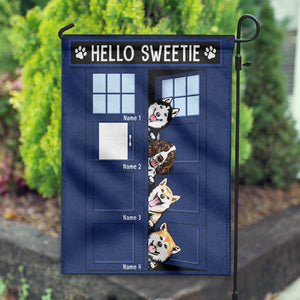 Personalized Gift For Dog Lover, Hello Sweetie Custom Flag - Flag - GoDuckee