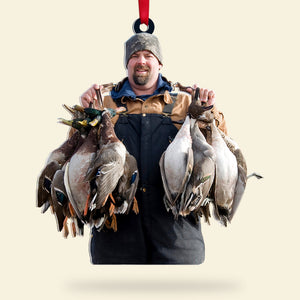 Custom Hunting Duck Photo Ornament, Christmas Tree Decor - Ornament - GoDuckee