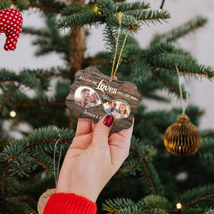 All Of Me Loves All Of You Personalized Personalized Medallion Acrylic Ornament , Gift For Couple - Ornament - GoDuckee