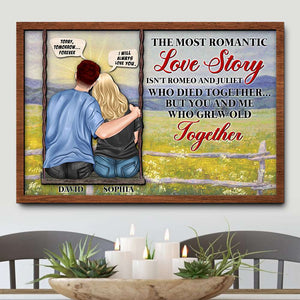 The Most Romantic Love Story Is You And Me Who Grew Old Together, 2 Layers Wood Sign for Couple - Wood Sign - GoDuckee