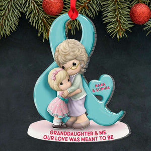 Granddaughter And Me Our Love Acrylic Custom Shape Ornament - Ornament - GoDuckee