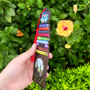 Personalized Outlander Bookmark - Gift For Book Lover - Book Stack Pattern - Bookmarks - GoDuckee