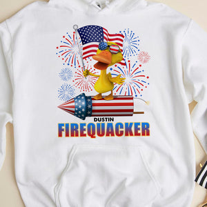Duck Independence Day Firequacker, Personalized Shirts - Shirts - GoDuckee