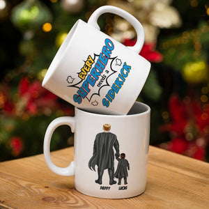 Every Hero Needs A Sidekick, Single Dad Mom White Mug - Coffee Mug - GoDuckee