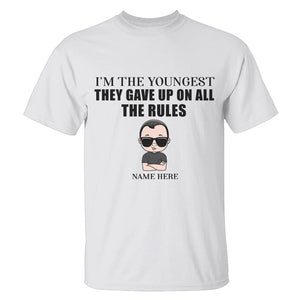 Personalized Gifts Shirt Ideas with Family Rules Custom Shirts Customize quote and appearance for dad, mom, oldest kid, middle kid and youngest kid - Shirts - GoDuckee