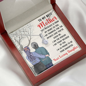 Mom and Daughter So Proud To Be Your Daughter - Personalized Alluring Beauty Necklace - Gift for Mom - Jewelry - GoDuckee