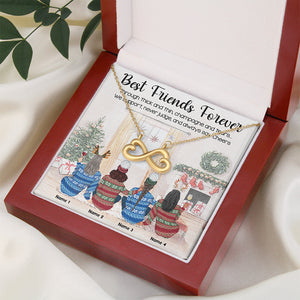 Friends Best Friends Forever - Personalized Infinity Heart Necklace - Jewelry - GoDuckee