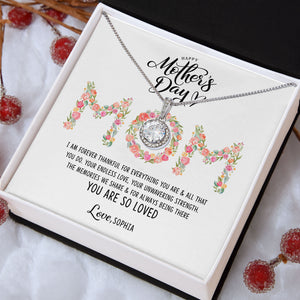 You Are So Loved, Personalized Love Knot Necklace, Mother's Day Gift, Gift For Mom - Jewelry - GoDuckee